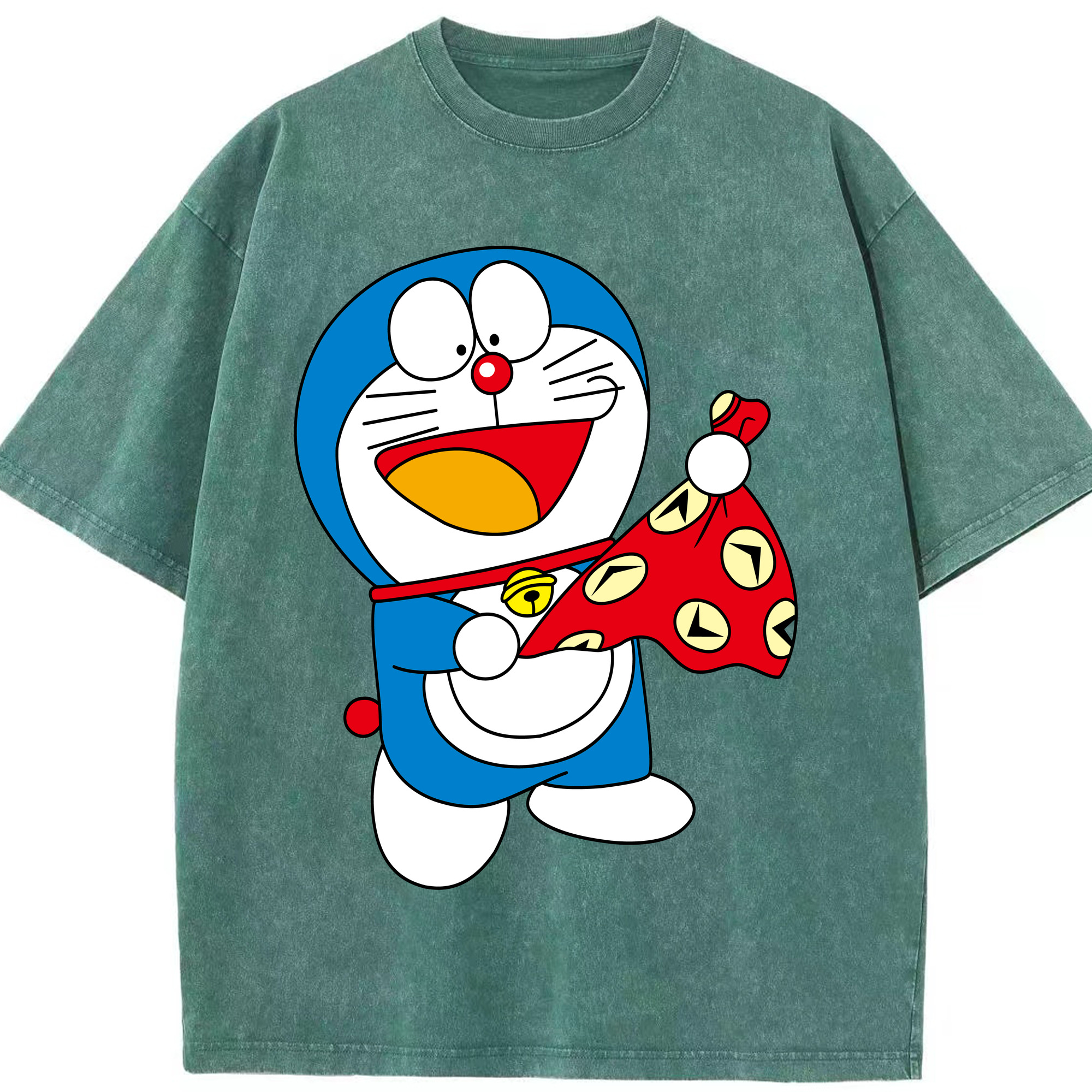（画像用） ドラえもん Doraemon 綿100% ヴィンテージ風 半袖Tシャツ（フロントプリント）